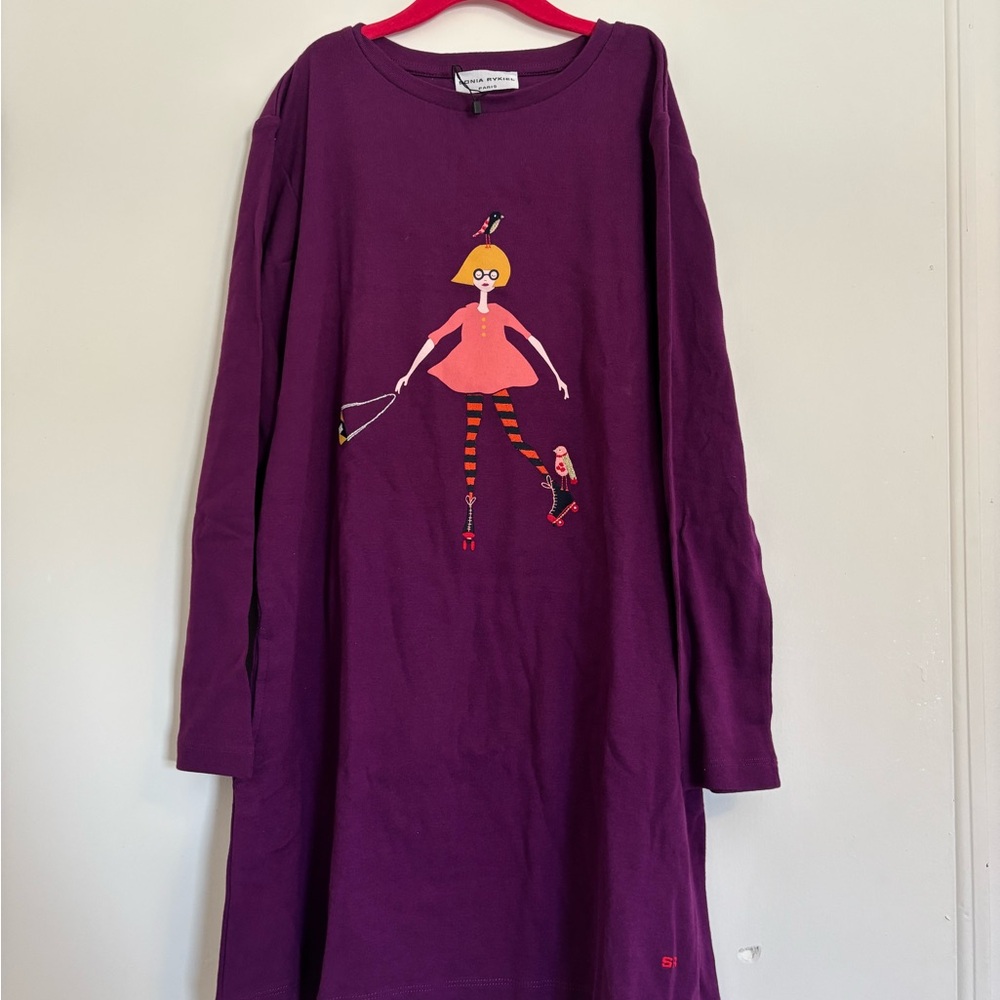 Sonia Rykiel Purple Dress with  Graphic